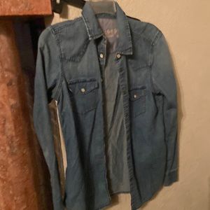 Gap, size small, super cute jean shirt